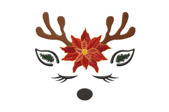 Cute Christmas Deer with Poinsettia Review