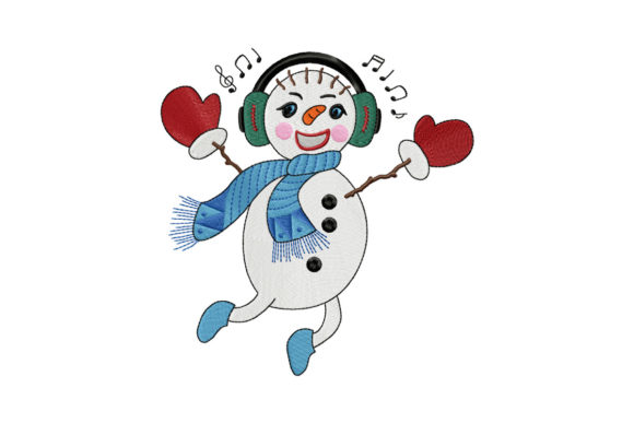 Review: Snowman in Headphones is Dancing Embroidery